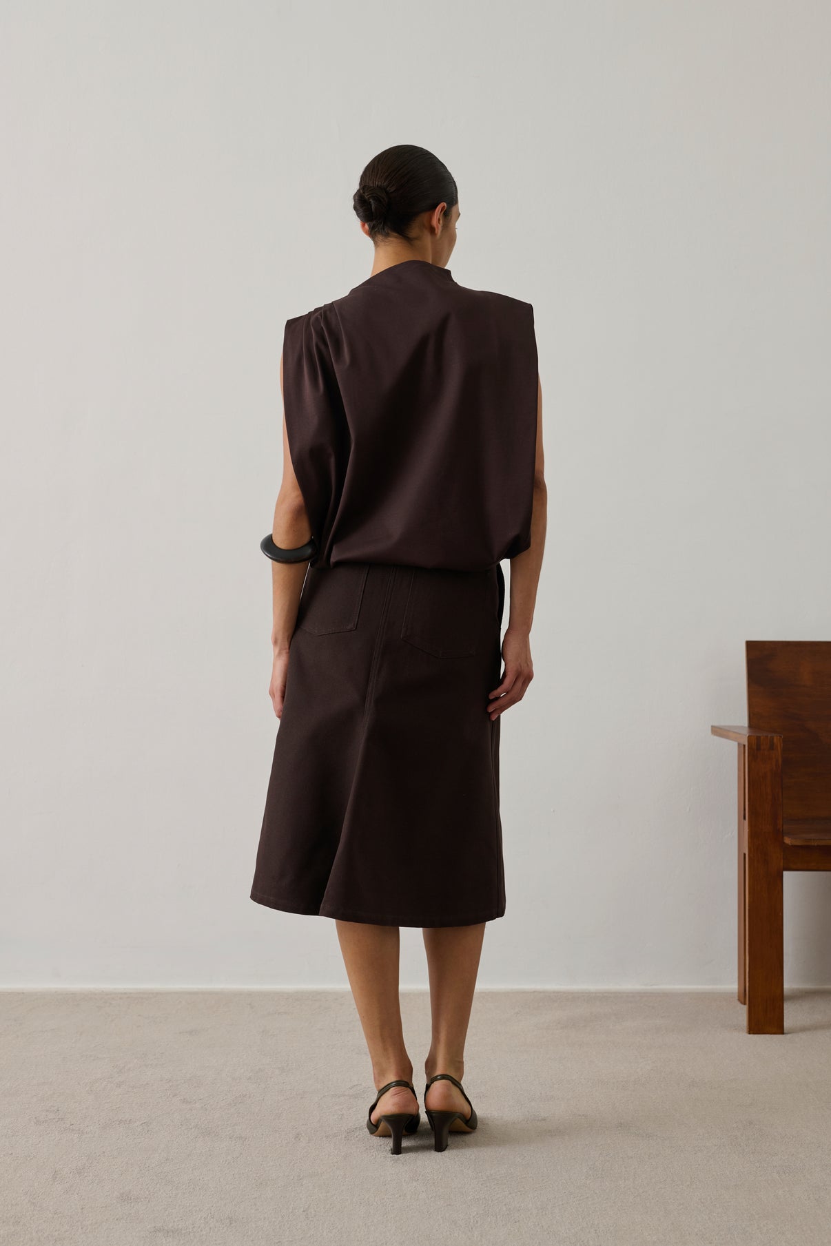 Jupe Hope - Marron Foncé - Coton - Femme vue 2