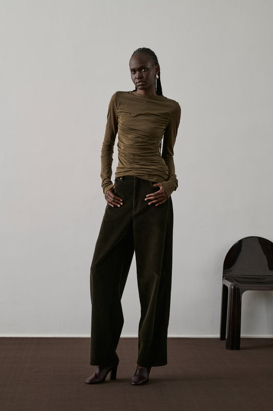 Pantalon Gunther - Ébène - Coton - Femme