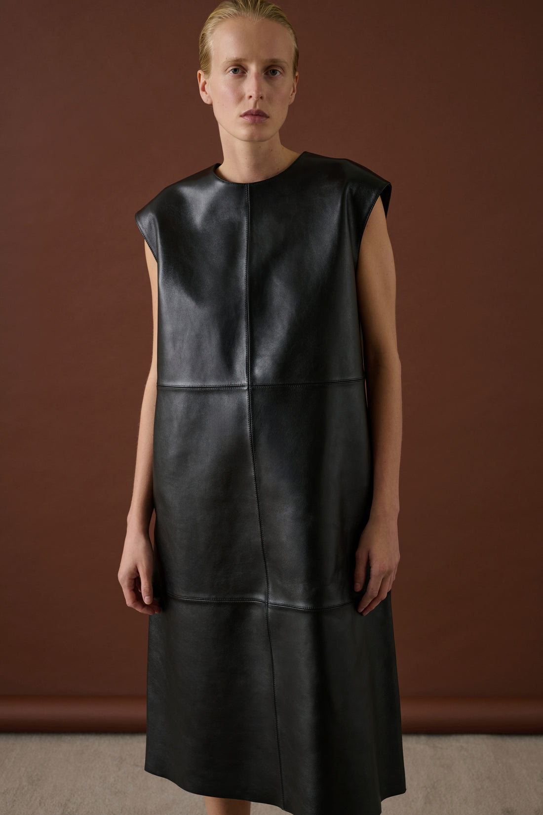 Robe Sofia - Noir - Cuir - Femme