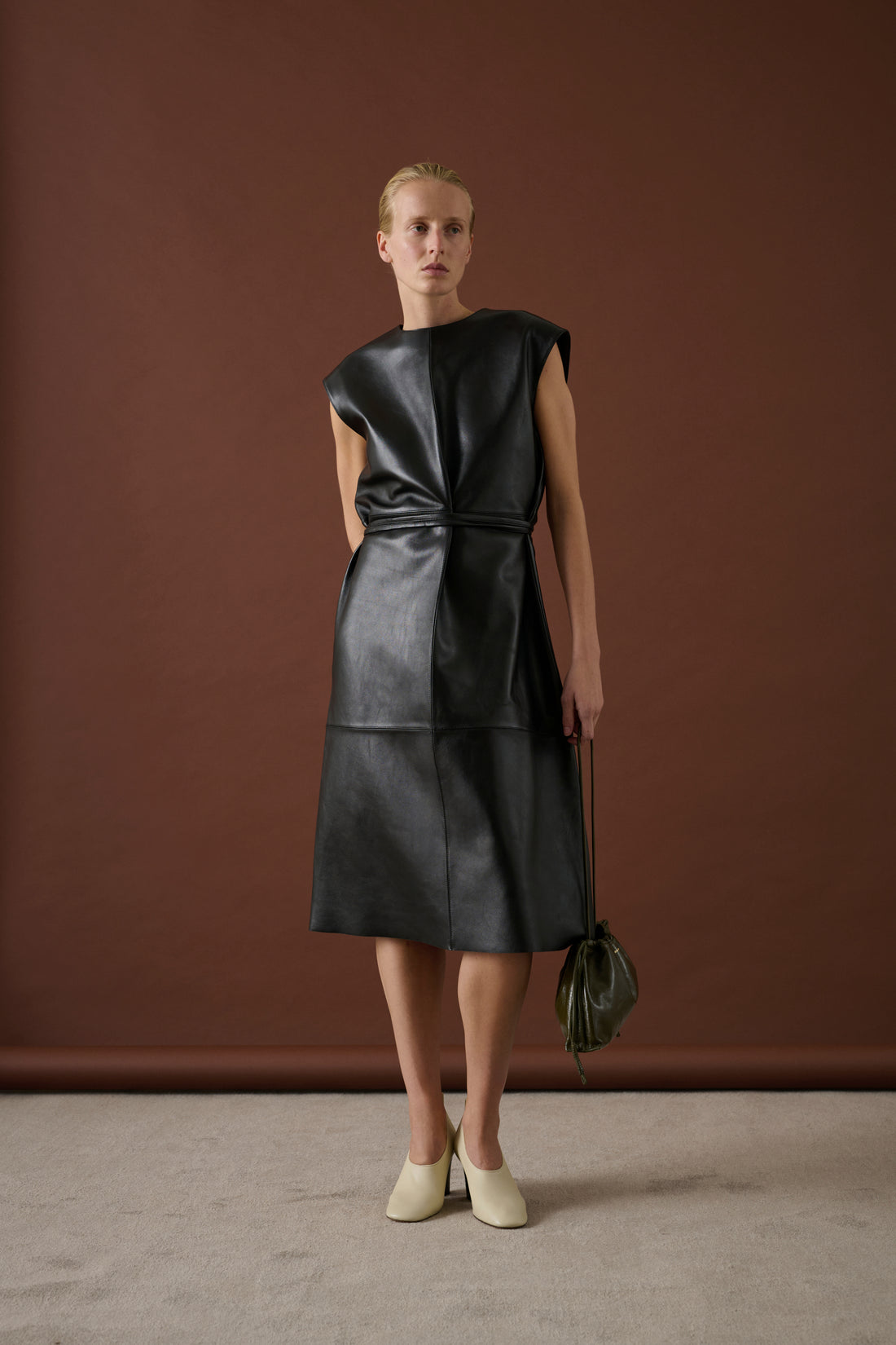 Sac Suzanna - Vert Olive - Cuir - Femme