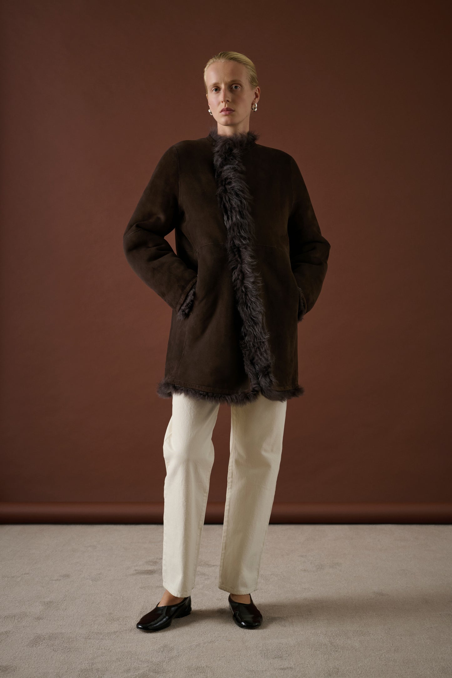 Manteau Sven - Marron Foncé - Cuir - Femme