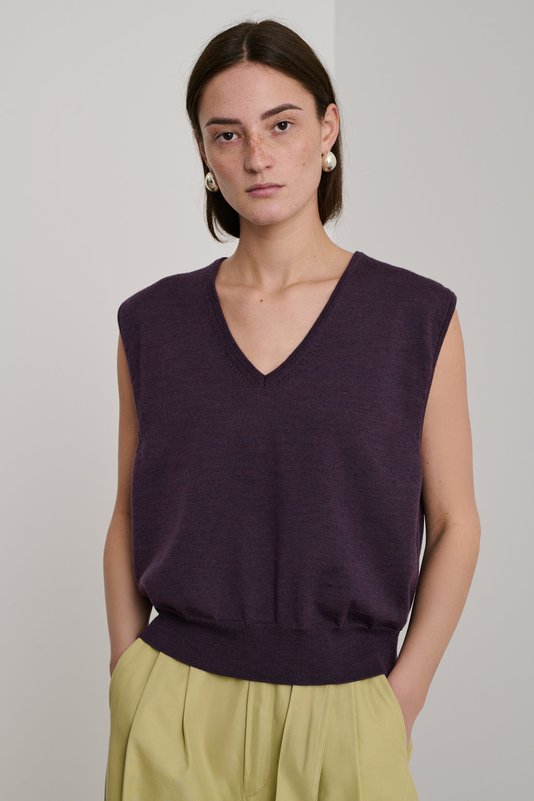 Pull Sonia - Violet Foncé - Laine - Femme