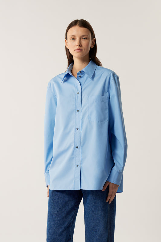 Chemise Saphir - Bleu - Coton - Femme